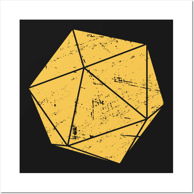 Retro Distressed Soviet D20 | Roleplaying Game Wall Art by MeatMan